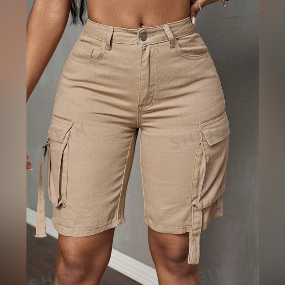 Women's khakis  Mid-Rise Denim Shorts